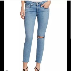 Rag & Bone jeans size 26  blue Lena ankle skinny jeans  mid Rise distressed